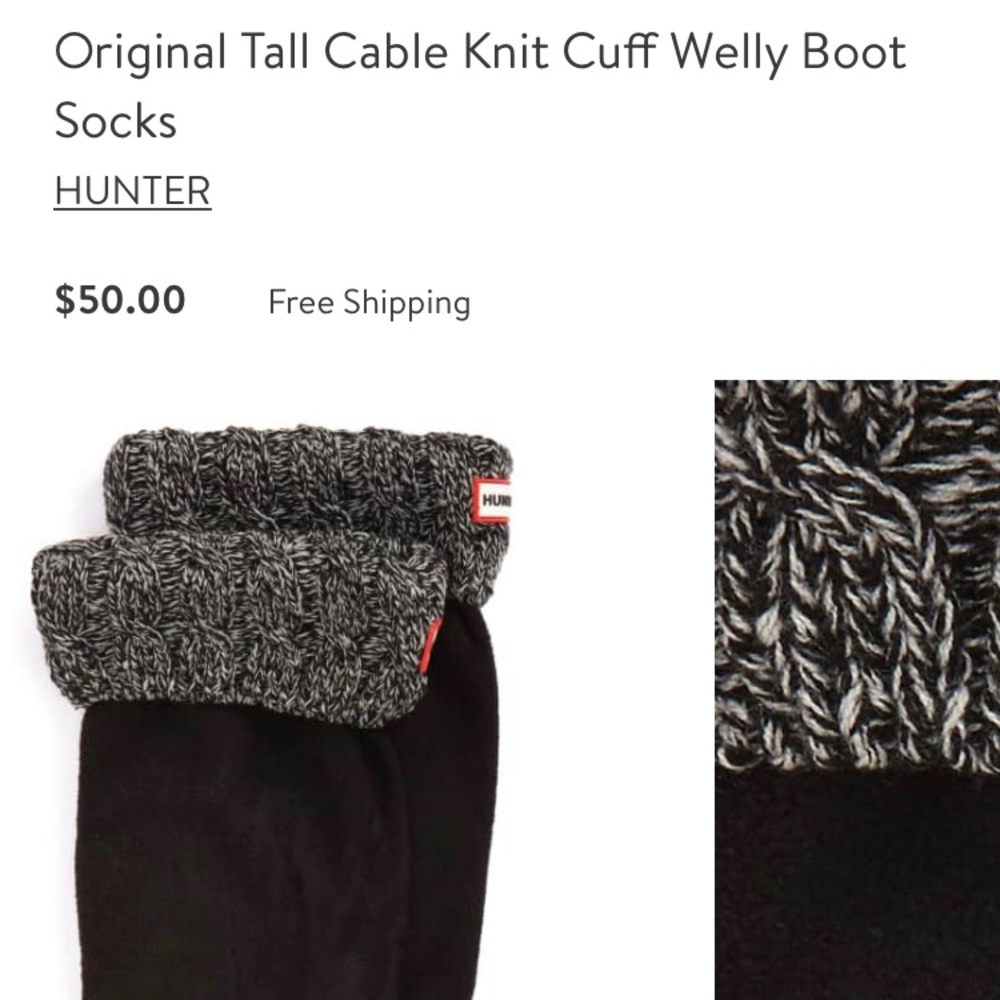 Hunter herringbone knit (tall) socks